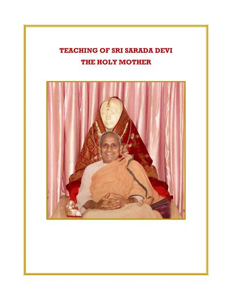 Teachings Of Sri Sarada Devi The Holy Mother By Surbhi Doshi Issuu