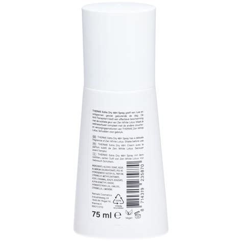 THERME Zen White Lotus Antitranspirant Extra Dry Spray 75 Ml Shop