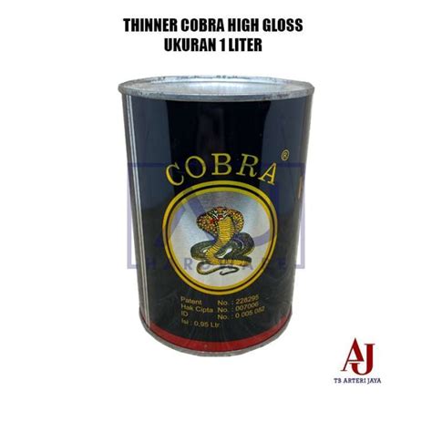 Jual Thinner Cobra Hitam Hg 1 Liter High Gloss 1 Kg Pengencer Cat