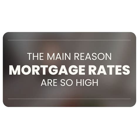 The Main Reason Mortgage Rates Are So High