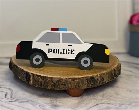 Police Car Card Police Birthday Card Diy Police Birthday Etsy