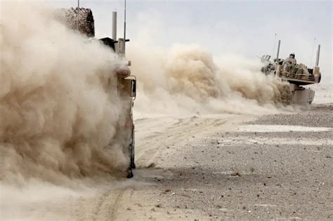 Military Photos Marine Armor Kicking Up Dust