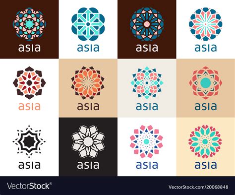 Oriental Geometric Symbols Royalty Free Vector Image