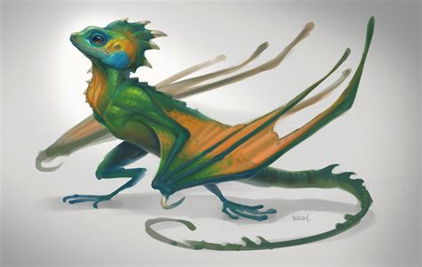 [OC][Art] Tropical Psuedodragon! : r/DnD