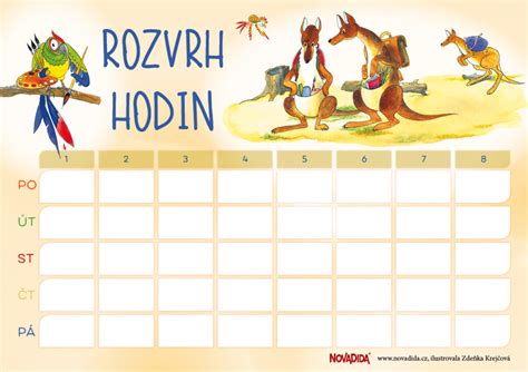 Rozvrh Hodin Ke Sta En Zdarma Novadida