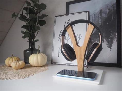 ypod handmade headphone stand  wireless charging pad gadgetsin