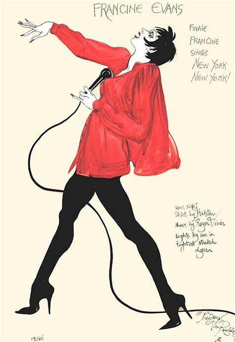 Costume Sketch By Theadora Van Runkle For Liza Minnelli In New York