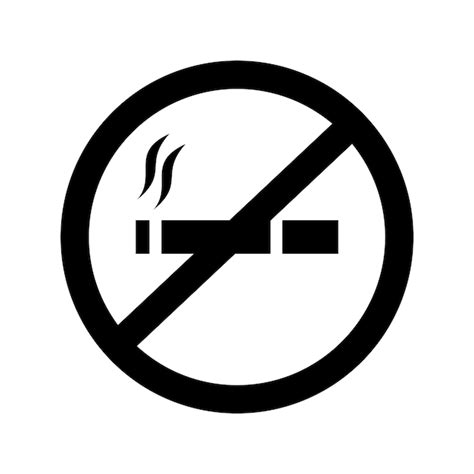 Premium Vector No Smoking Sign Symbol Vector Color Glyph Icon