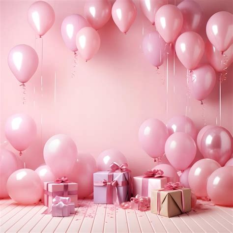 Premium Photo Pink Birthday Background