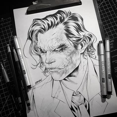 Joker Sketch Heath Ledger