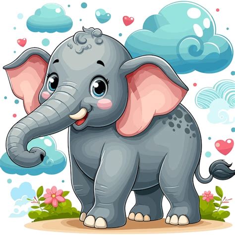 Premium Vector Elephant Vector Cartoon Illustration