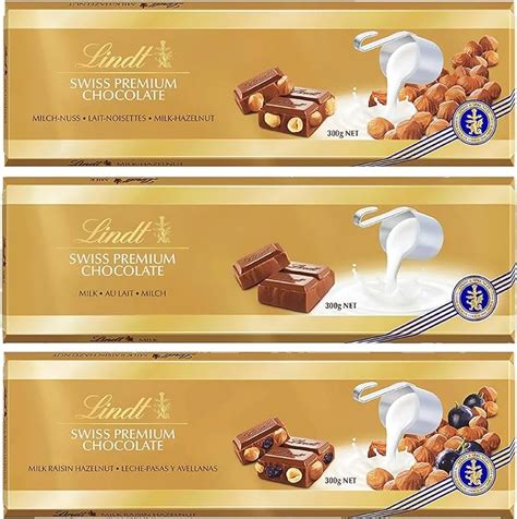 Lindt Swiss Premium Chocolate Bulk Buy - Luxury 3 x 300g Irresistible ...