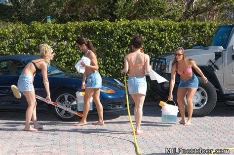 The Car Wash Is Open When These Milfs Get All Suddy And Wet After They Wash Some Porn Pictures