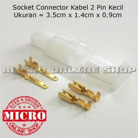 Jual Socket Connector Kabel 2 Pin Ukuran Kecil Skun 1 Pak Isi 10 Pcs Jakarta Selatan