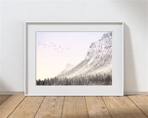 Mountain Sunrise Photography Print, Rustic Farmhouse Decor, Banff ...