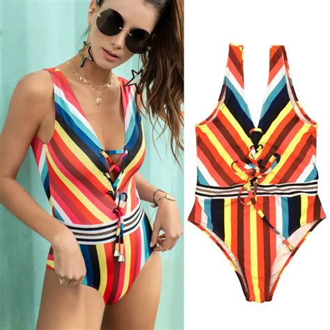 Traje de baño Sexy para mujer Bikini Monokini con relleno bañador sin espalda de una pieza