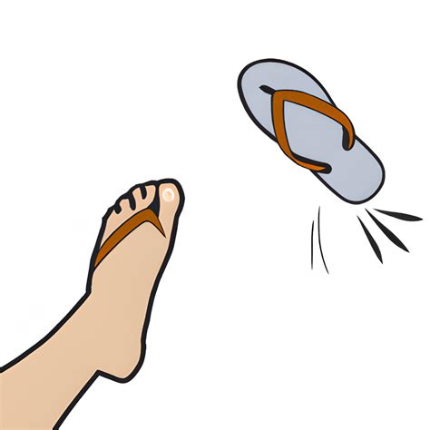 Throwing A Flip Flop Sandal Illustration · Creative Fabrica