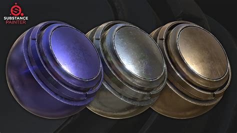 Metal Smart Materials With Edge Wear For Substance Painter Texture