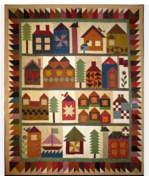 Pin On Free Quilt Patterns House Quilt Block House Quilt Patterns