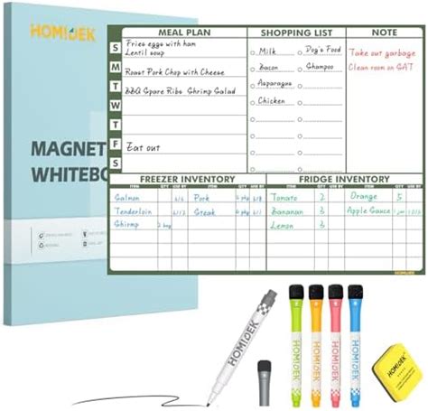 Amazon Magnetic Meal Planner Menu Board Reusable Dry Erase