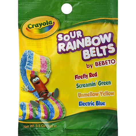 Crayola Candy, Sour Rainbow Belts 3.5 Oz | Shop | Carlie C's