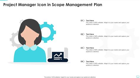 Project Manager Icon In Scope Management Plan | Presentation Graphics ...