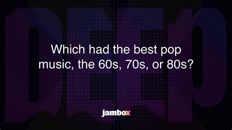 Which had the best pop music, the 60s, 70s, or 80s? - Jambox Blog