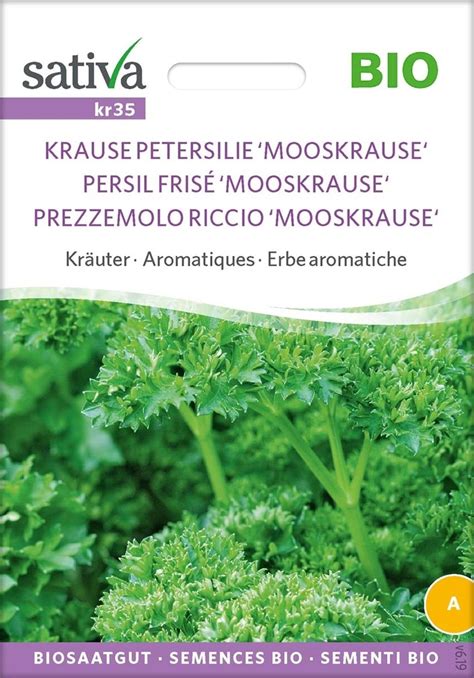 Sativa Organic Herbs Mooskrause Curly Parsley 1 Package Bloomling