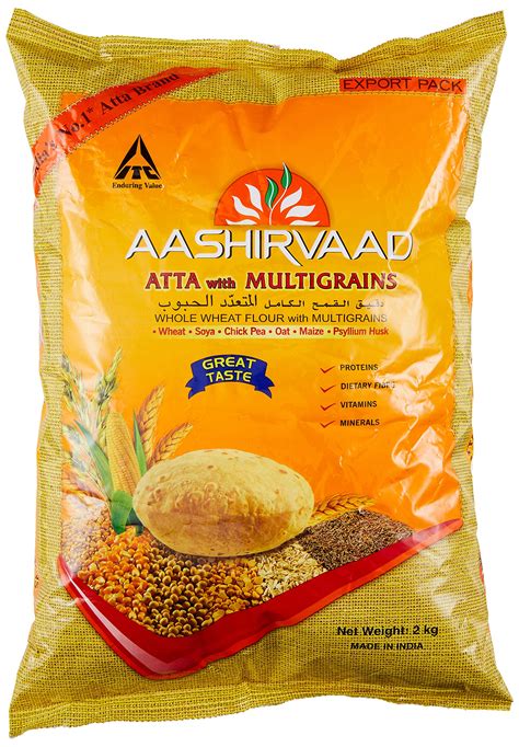 Buy Ashirvaad Atta With Multigrains Whole Wheat Flour 2kg Pack Online