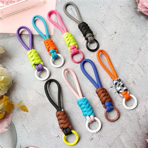 Шнурок для ключей с переплетением, цвет в ассортименте | AliExpress