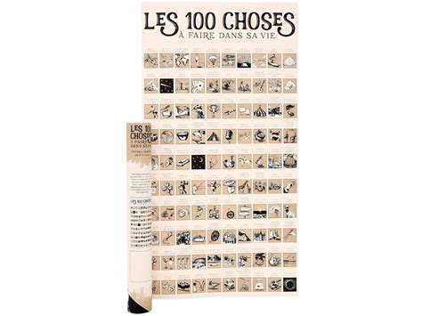 Poster à gratter Les 100 choses à faire dans sa vie