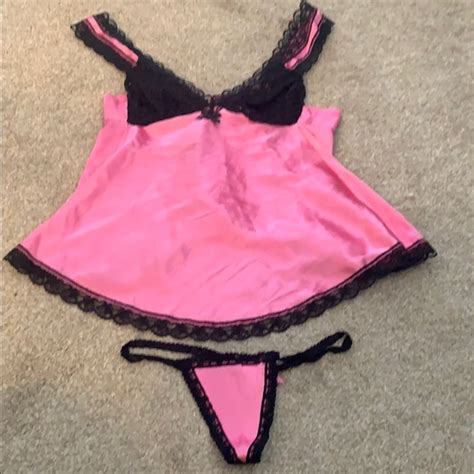 Lovers Lane Intimates Sleepwear Satin And Lace Lingerie Set Poshmark