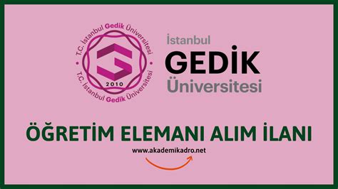 Stanbul Gedik Niversitesi Retim Eleman Alacak Akademikadro Net