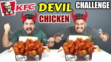 Kfc Devil Chicken Challenge Kfc Spicy Chicken Eating Competition