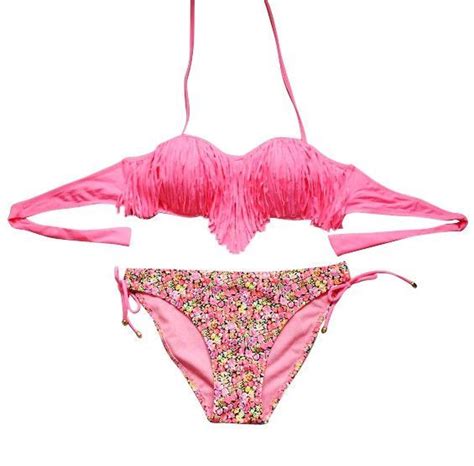 PINK TASSEL BIKINI SET Tassel Bikini Set Bikinis Pink Tassel