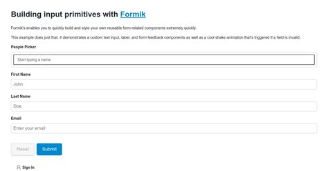 Formik X Building Input Primitives Forked Codesandbox