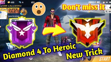 How To Push Rank From Diamond 4 To Heroic In Freefire In 2020 In Hindi Culture Gaming