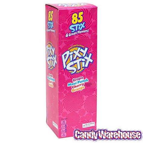 Giant Pixy Stix Candy Powder Straws 85 Piece Box Candy Warehouse