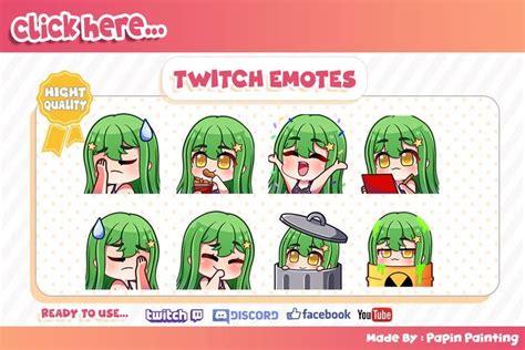 I Will Create Custom Anime Chibi For Twitch Emotes Or Sub Badge