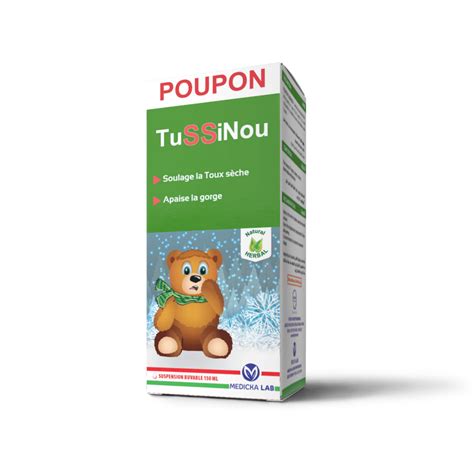 Poupon Tussinou Toux Sèche Sirop 150 ml MaPara Tunisie