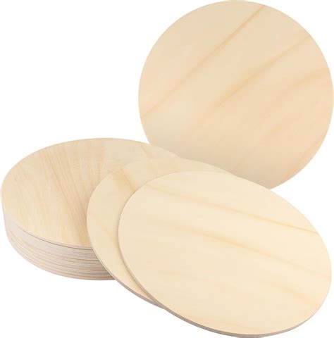 14 Pcs 12 Inch Unfinished Wood Circles Thickness 6 Mm