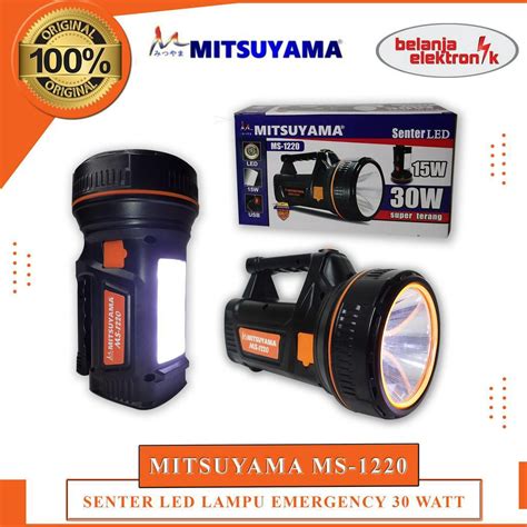 Jual Senter Led Lampu Emergency Super Terang Watt Mitsuyama Ms