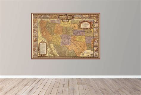 Old Map of Exploration in the Spanish Southwest, Vintage Pictorial Map ...