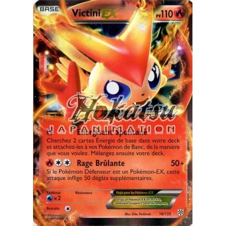 Achat PKM 018 135 Victini EX NB08 Tempête Plasma Pokemon Hokatsu