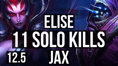 Elise Vs Jax Top Defeat 11 Solo Kills 2 3m Mastery 400 Games