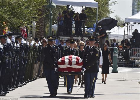 John Mccains Remains Leave Arizona Capitol For Memorial Service