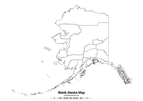 Alaska Map – Blank Map, Outline Map & County Map Printable