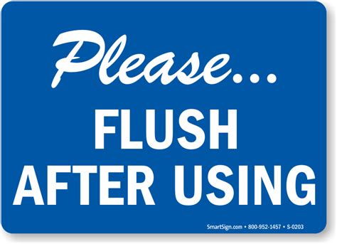 Please Flush After Using Sign Sku S 0203