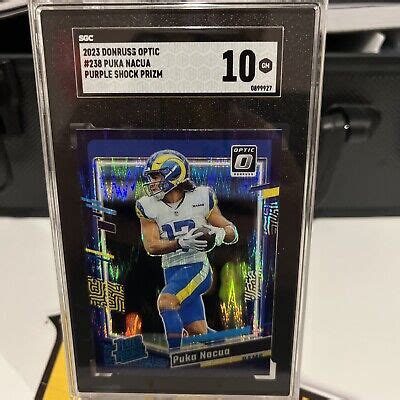 Donruss Optic Puka Nacua Purple Shock Prizm Rookie Rc Sgc