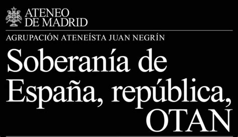 Palabras para el acto Soberanía de España República OTAN de Manuel